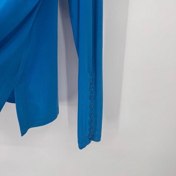 Simplii Womens Blue Long Sleeve TopButton Detail  Sleeves Size 10 - Picture 5 of 9